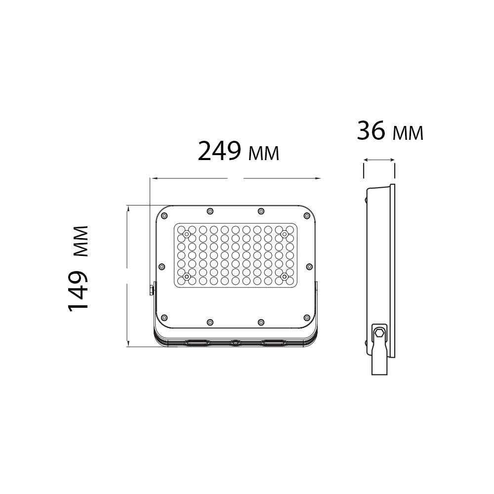 Прожектор світлодіодний HOROZ ELECTRIC Margay-100 100W 3CCT 3000K-4500K-6000K - фото 2 Прожектор світлодіодний HOROZ ELECTRIC Margay-100 100W 3CCT 3000K-4500K-6000K - фото 2