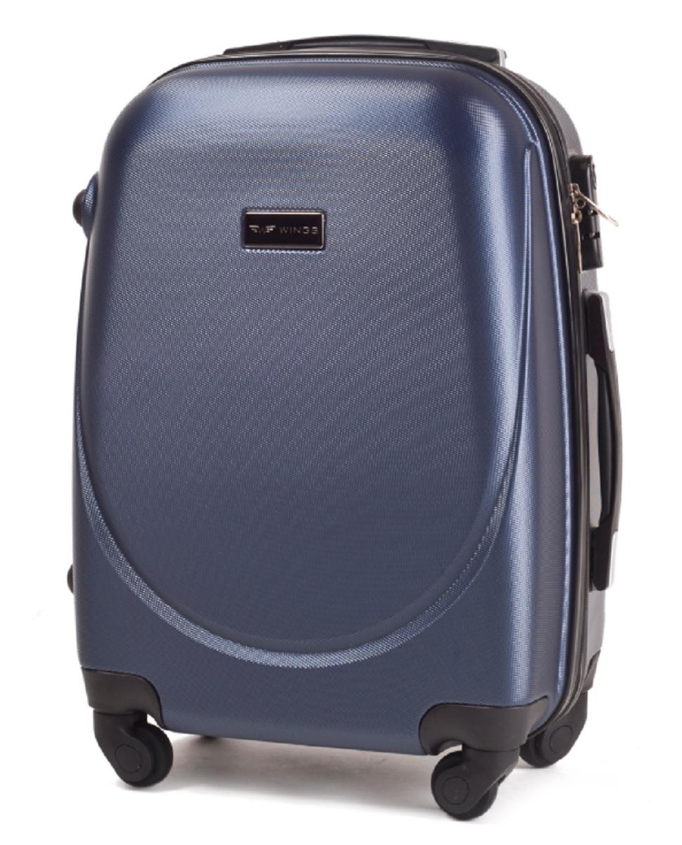 Чемодан пластиковый Wings малый Темно-синий (Wp00009)