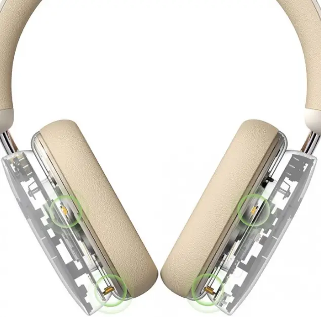 Наушники беспроводные BASEUS Bowie H1 Noise-Cancellation Wireless Headphones NGTW230202 Creamy/White - фото 5