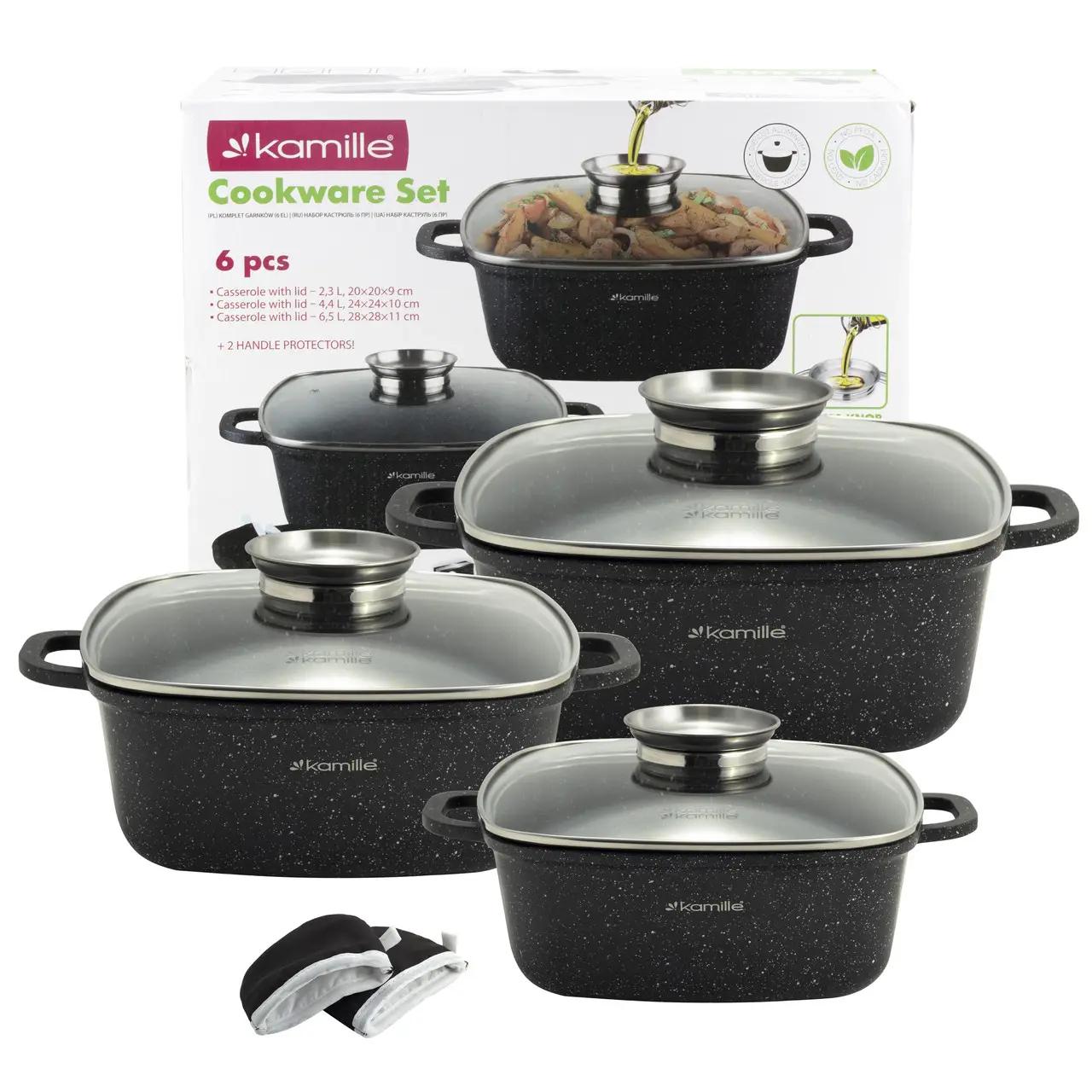 Набір посуду Kamille з литого алюмінію 7 пр. (KM-4435)