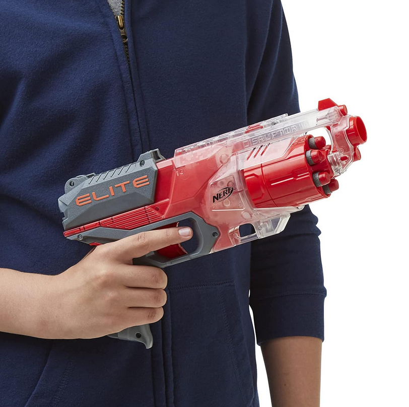 Бластер Nerf Elite Disruptor Translucent Red эко-упаковка (F2694) - фото 3