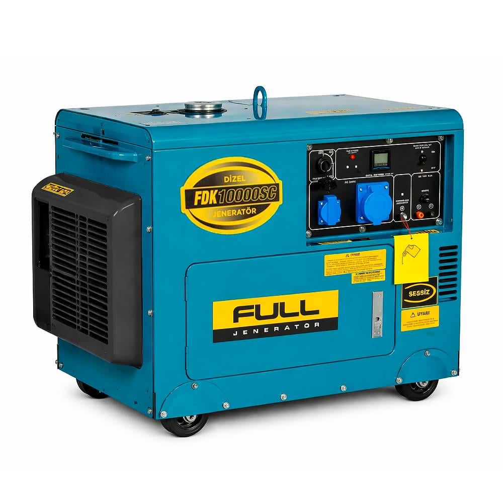 Генератор дизельний FULL FDK10000SC 1-фазний 230V 50Hz 9,4kVA/7,5kW бак 30 л 900х520х700 мм 170 кг (38700)