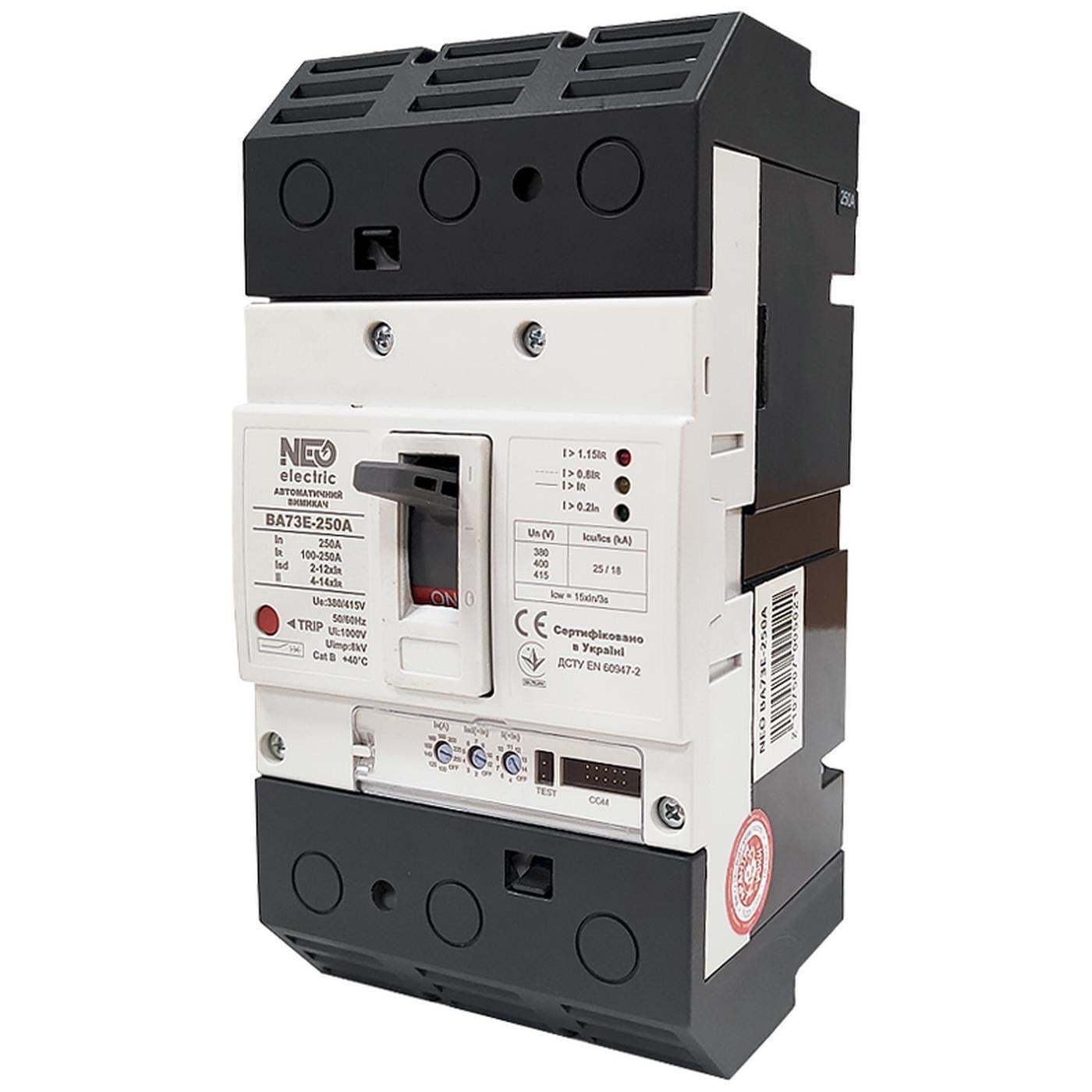 Автоматический выключатель CNC ВА73E-250А 3Р в литом корпусе 25 kA 415V (Б00046376)