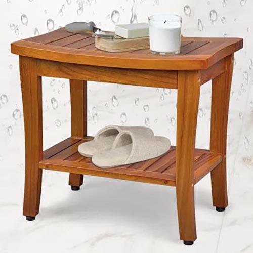 Табурет для ванной из дерева Зантер Охра (ТВН-001404)