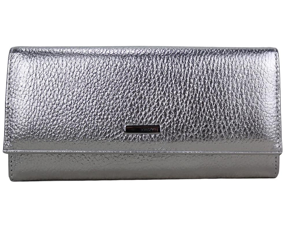 Кошелек женский Karya из натуральной кожи Серебристый (1071-068)
