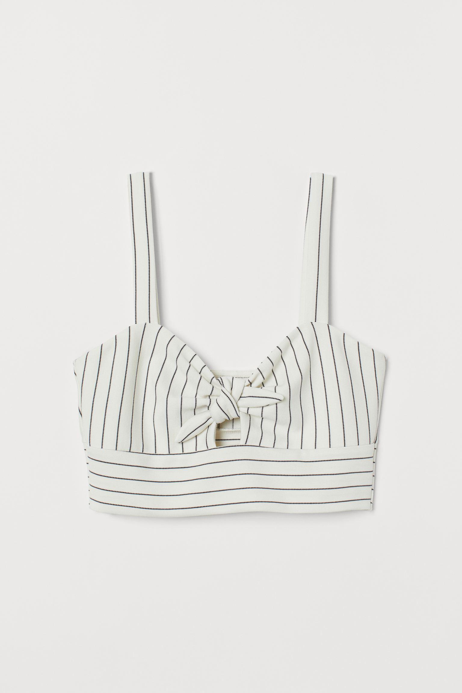 Топ H&M полоска L Белый (8077547690)