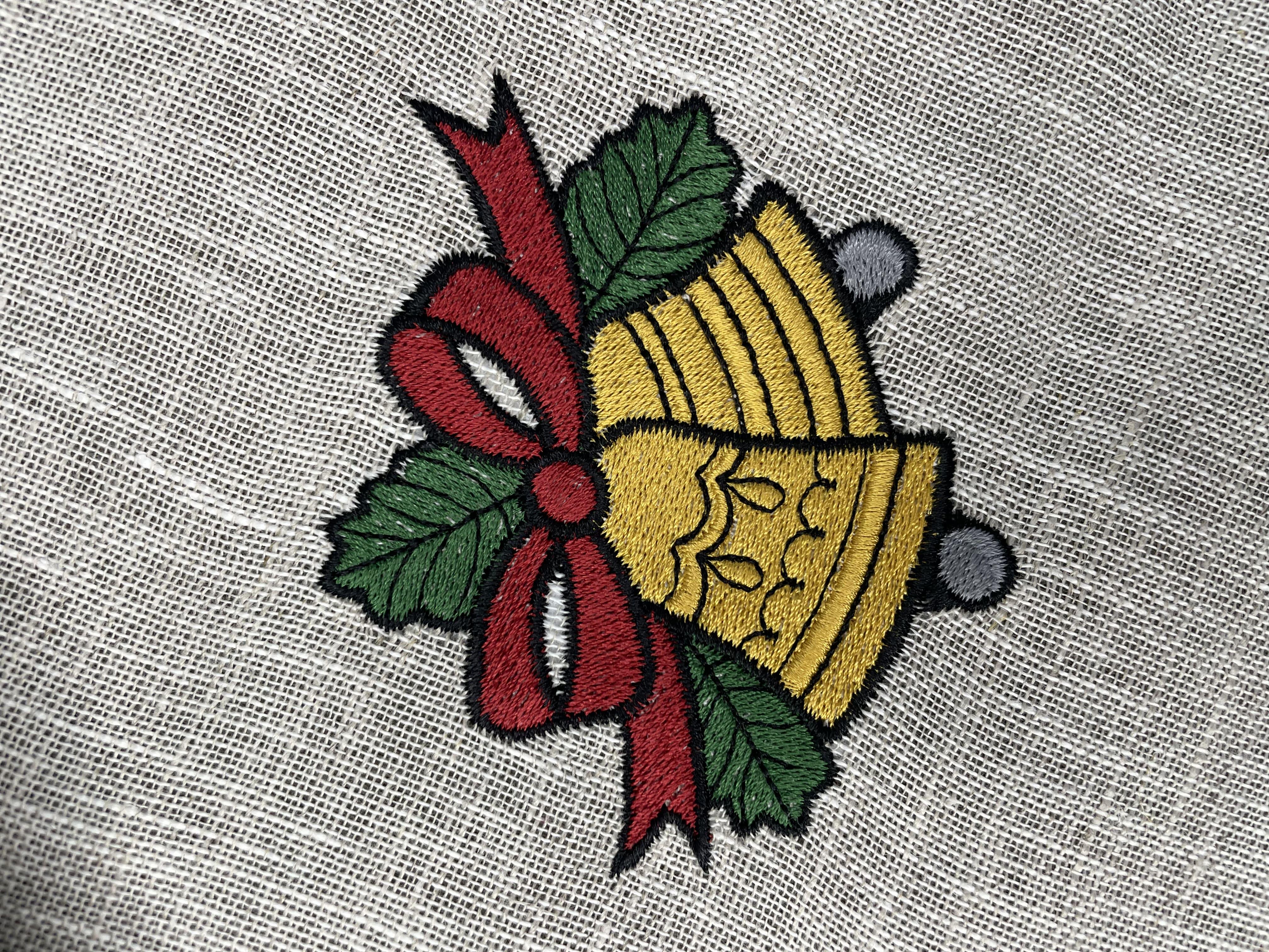 Мешочек для хлеба с вышивкой Рождественские колокольчики 30х40 см (30070851) - фото 5 Мешочек для хлеба с вышивкой Рождественские колокольчики 30х40 см (30070851) - фото 5