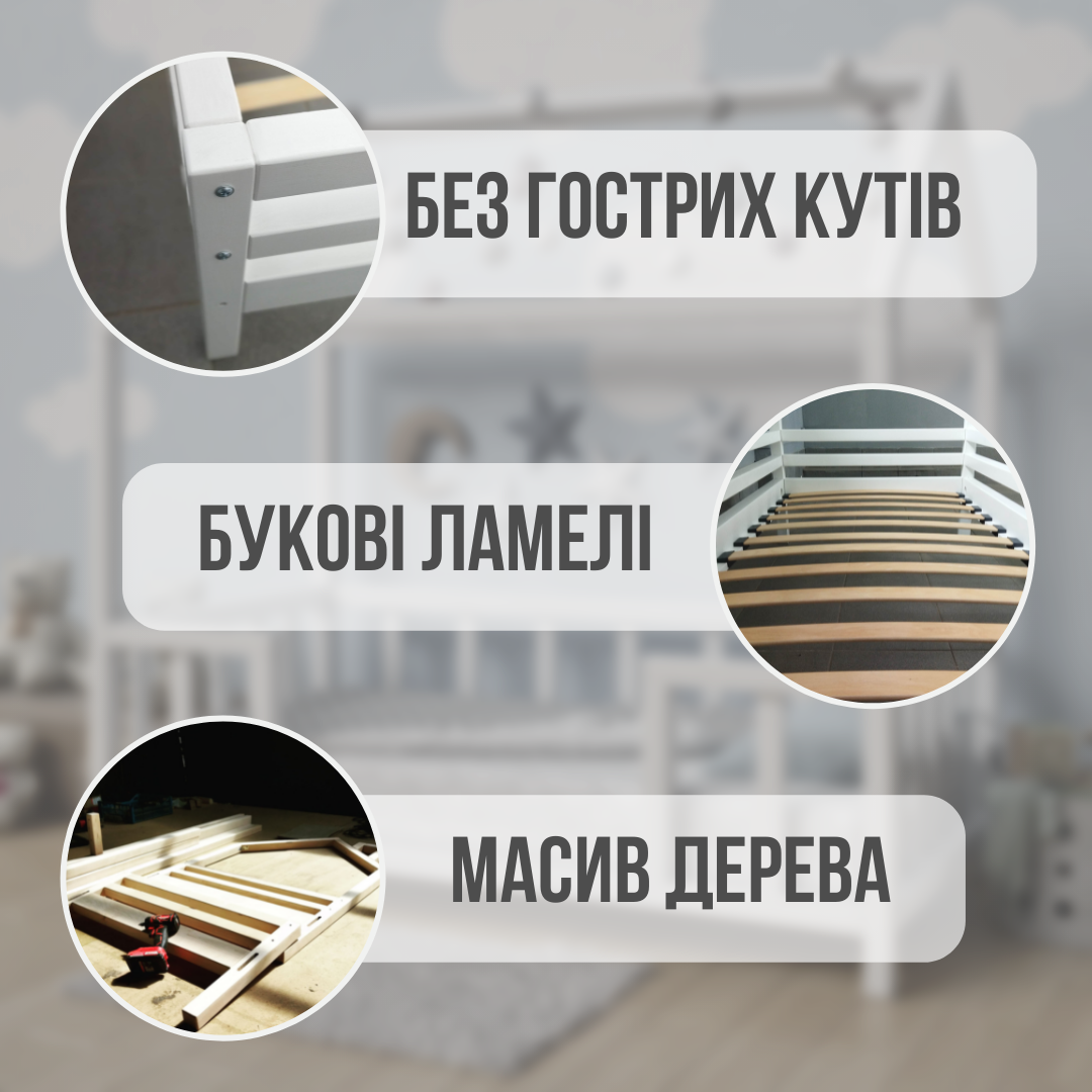 Детская кровать-домик RW Home с бортиком на ножках из массива ольхи 160х80 см - фото 4 Детская кровать-домик RW Home с бортиком на ножках из массива ольхи 160х80 см - фото 4