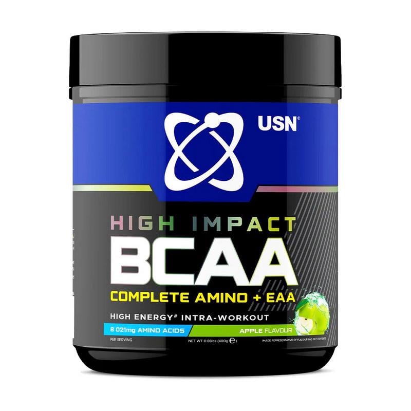 Аминокислоты USN BCAA Complete Amino+EAA с таурином и бета-аланином 400 г Яблоко