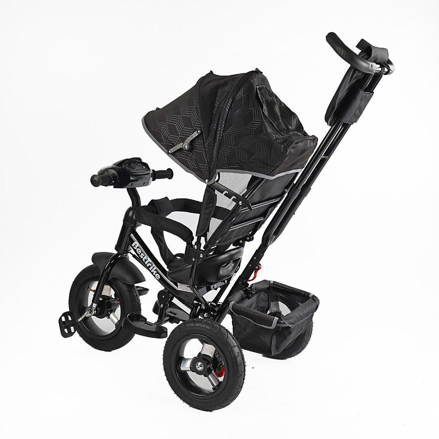 Велосипед дитячий триколісний Best Trike 3390 надувні/фара з USB/пультом/батьківською ручкою Графітовий (31-025) - фото 3 Велосипед дитячий триколісний Best Trike 3390 надувні/фара з USB/пультом/батьківською ручкою Графітовий (31-025) - фото 3