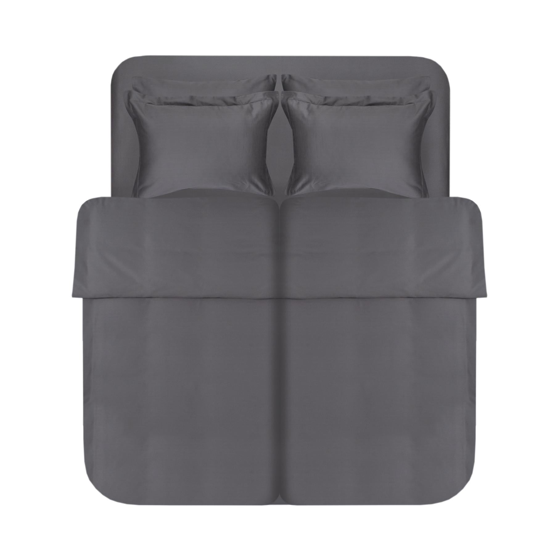 Комплект постільної білизни Lotus Home Brista 210ТС сатин сімейний 180x200/30 см Антрацит (svt-2000022343565)