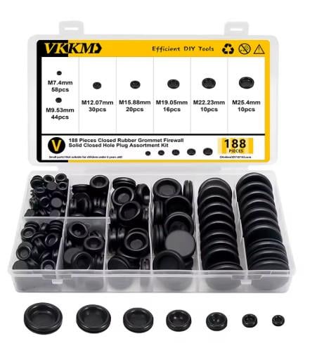 Набор резиновых заглушек 7 размеров 188 шт. (532471)