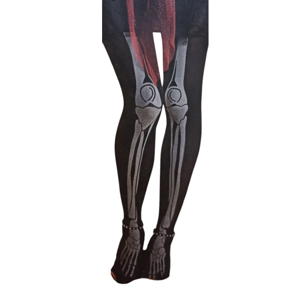 Колготки на Хэллоуин фосфорные женские 40 den L Черный (28740568)