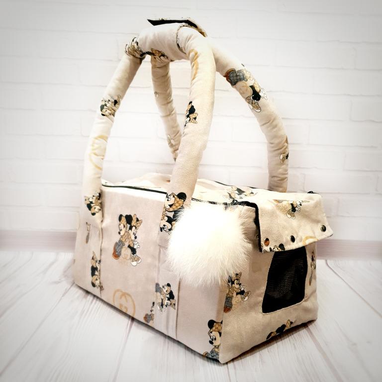 Сумка-переноска для собак Amore mio Cane до 6 кг SM 46х28х24 см (PC-0021)