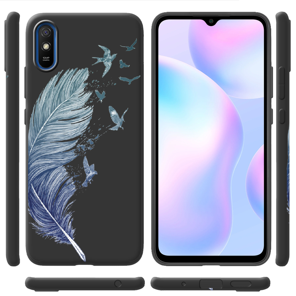 Чохол BoxFace Xiaomi Redmi 9A Feather Чорний силікон (40304-cc38-40509) - фото 2