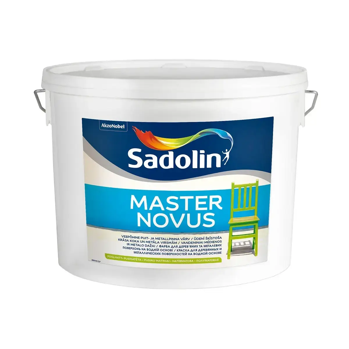 Краска алкидно-эмульсионная полуматовая Sadolin Master Novus 10 л BW Белый (2892452122)