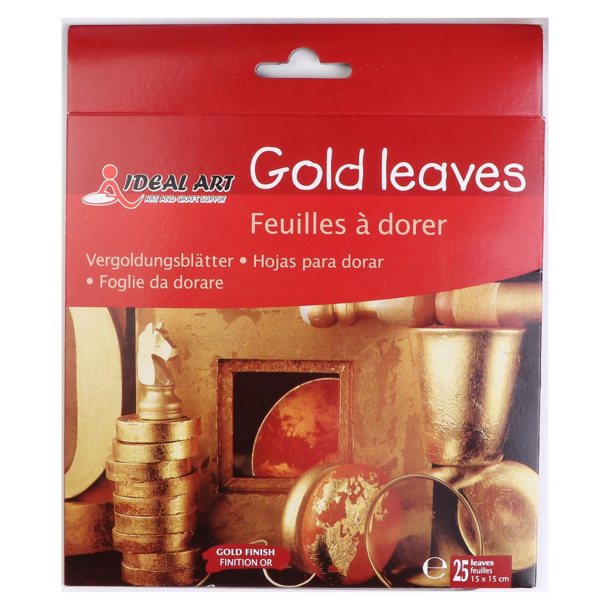 Поталь для декорирования Ideal ART 25 листов 14х14 см Gold (G-25)