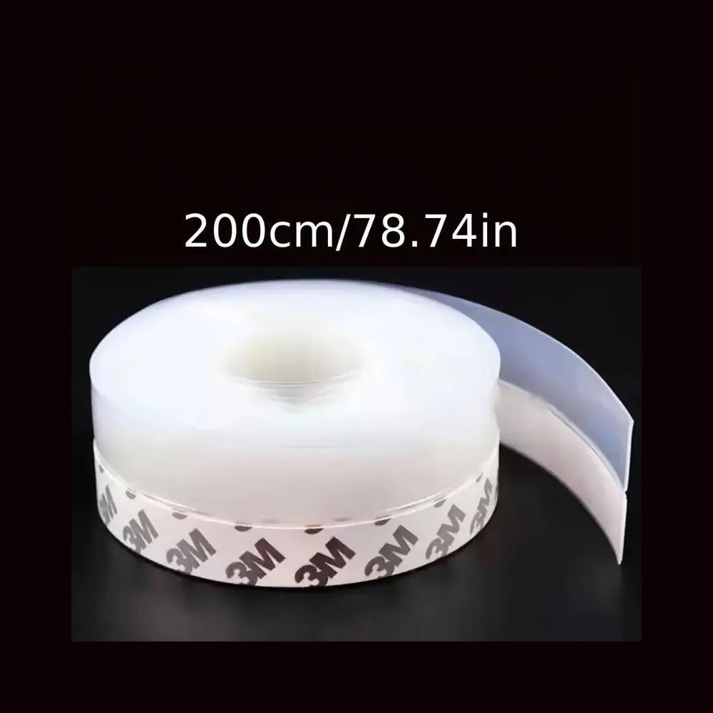 Уплотнительная самоклеящаяся лента для дверей и окон силиконовая 200 см Прозрачный - фото 10