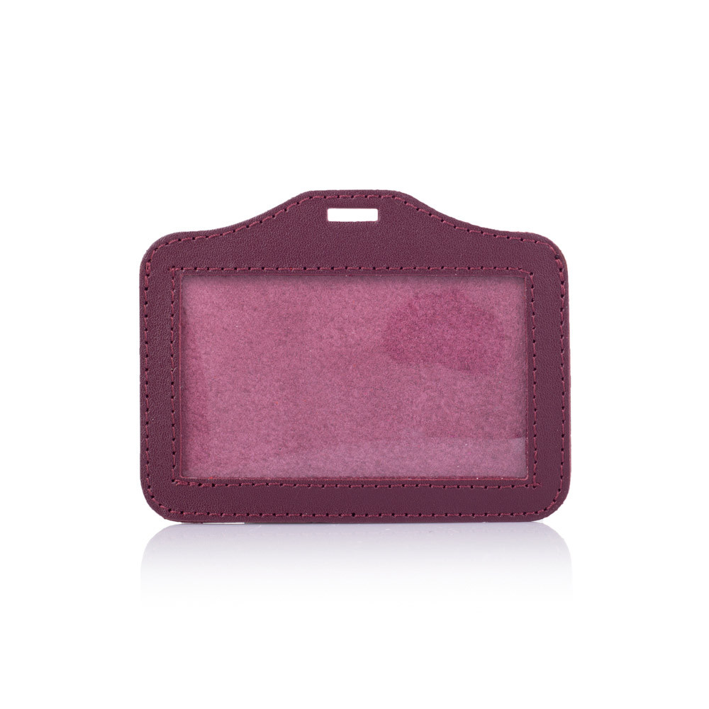 Бейдж Mobicase NC-03-K510 шкіряний Темно-бордовий (14613800)