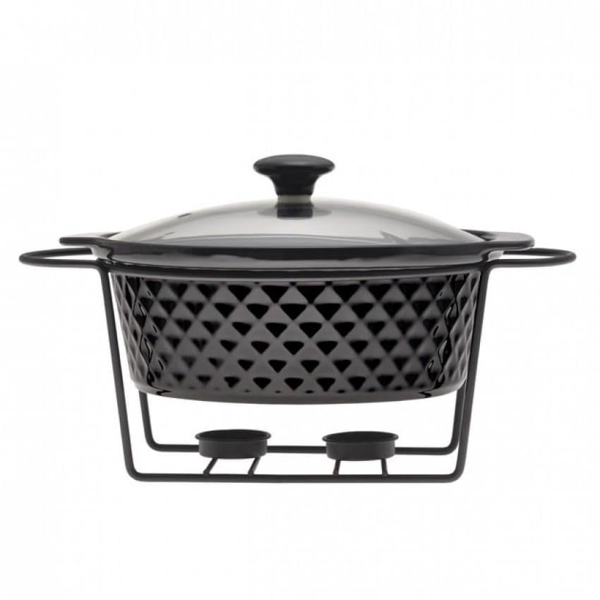 Мармит керамический Kamille KM-6426 на металлической подставке 2,5 л 28х24х9 см (2070798659)