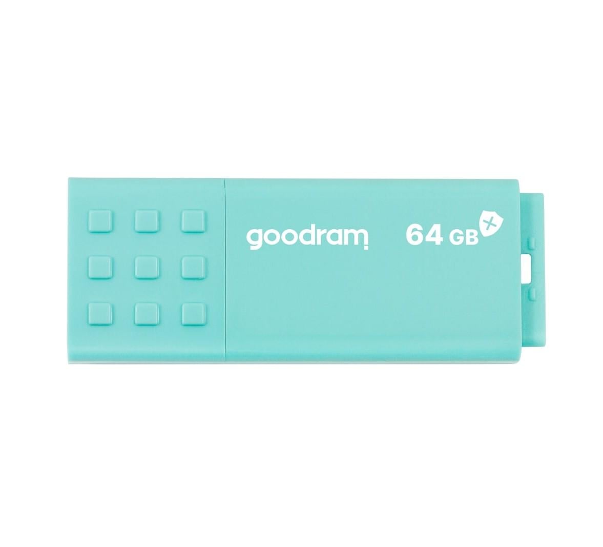 Флеш-память USB Goodram UME3 Care 64GB Зеленый (UME3-0640CRR11) (639117)