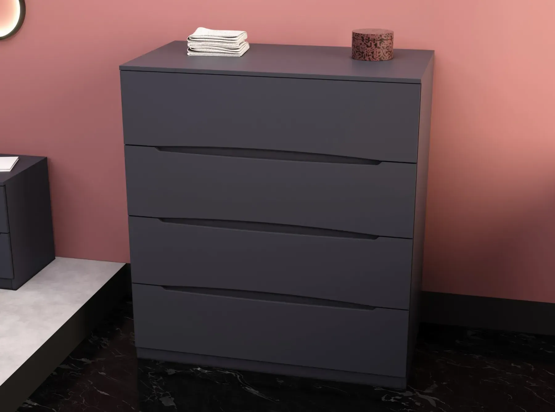 Комод с ящиками Kontinent Дельта №1 109х61х120 см Антрацит (59048680) - фото 1 Комод с ящиками Kontinent Дельта №1 109х61х120 см Антрацит (59048680) - фото 1