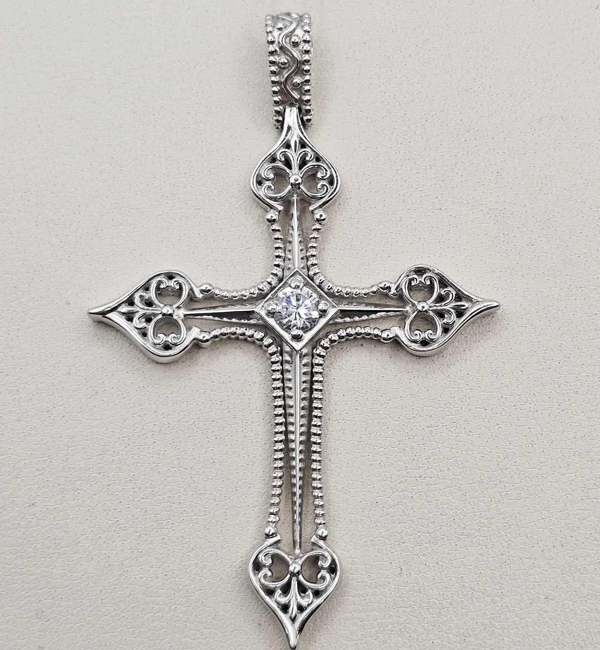 Крест серебряный с фианитом 7,99 г (3023961181)