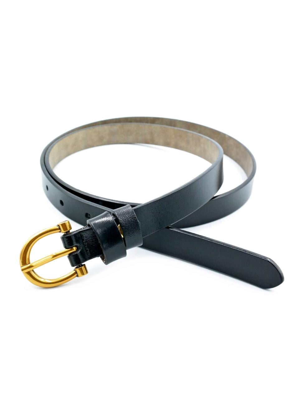 Ремень женский Weatro кожаный 1,8х110 см Черный (zhin-kit-18k-0066)