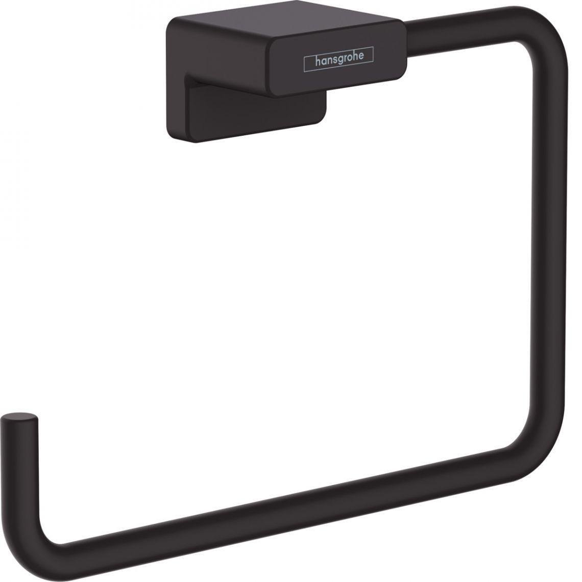 Полотенцедержатель кольцо Hansgrohe AddStoris Черный матовый (41754670) - фото 1 Полотенцедержатель кольцо Hansgrohe AddStoris Черный матовый (41754670) - фото 1