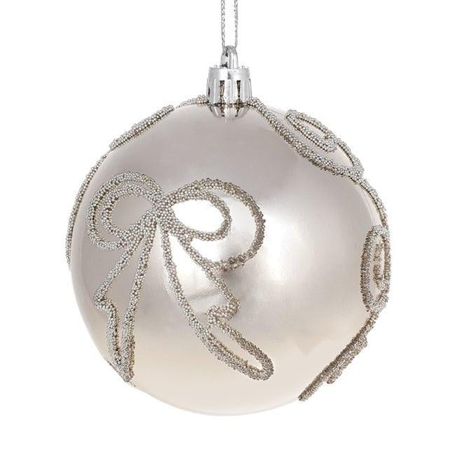 Шар новогодний пластиковый Flora D-8 см (11959)