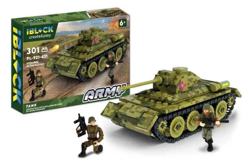Конструктор Iblock Армия Танк 301 деталь (мс7966кон-6)