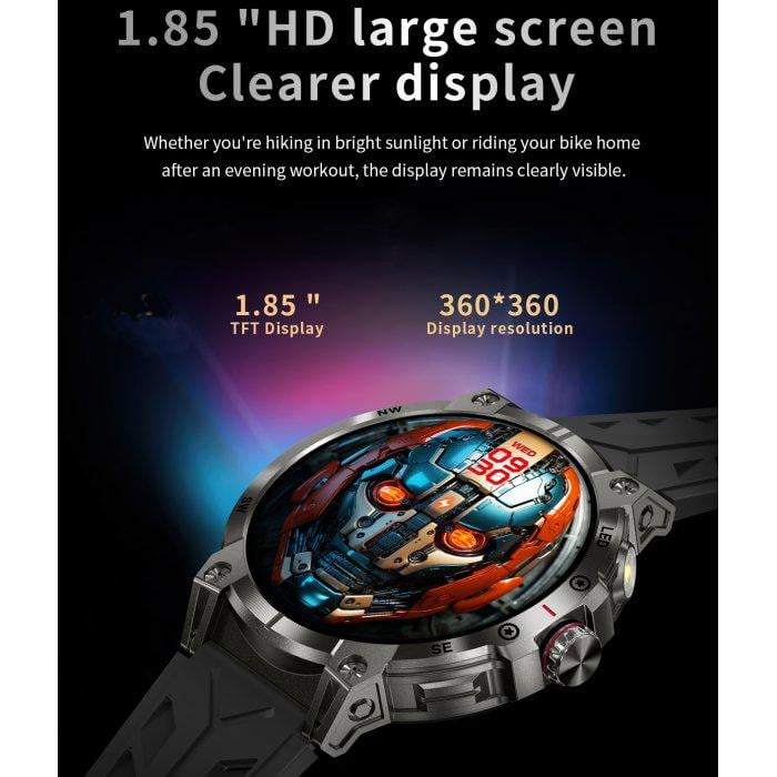 Смарт-часы UWatch Smart Stalker Max Black с компасом (1934) - фото 13 Смарт-часы UWatch Smart Stalker Max Black с компасом (1934) - фото 13