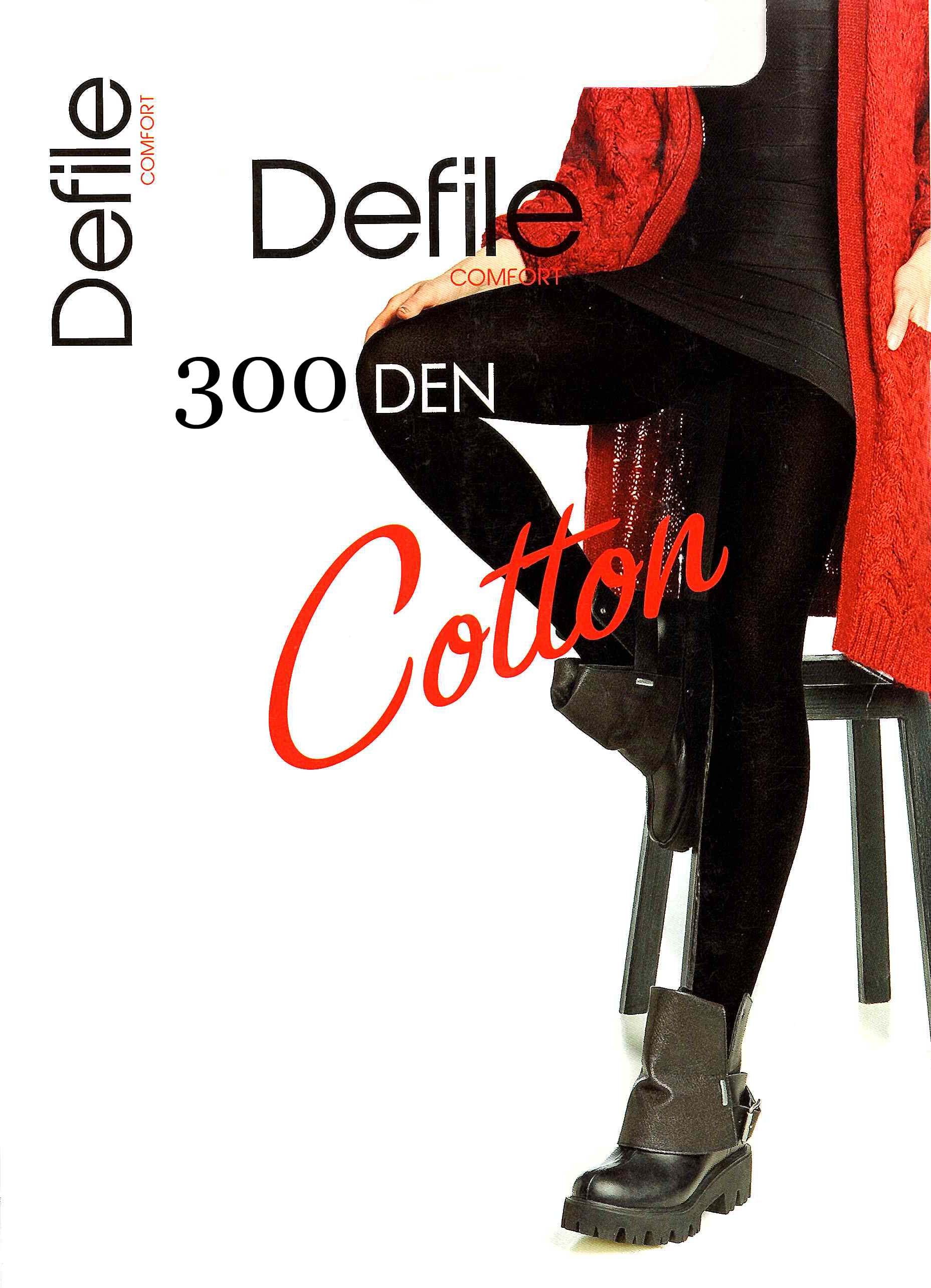 Колготки женские хлопковые Defile Comfort Cotton 300 den 441 р. 4 Черный (28868542)