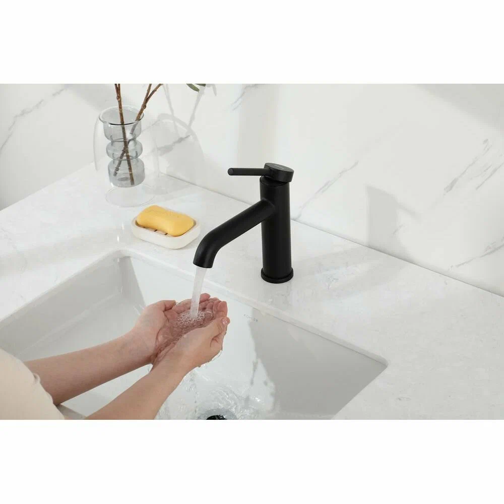 Смеситель для умывальника Gappo G1006-6 Черный (1046755) - фото 4