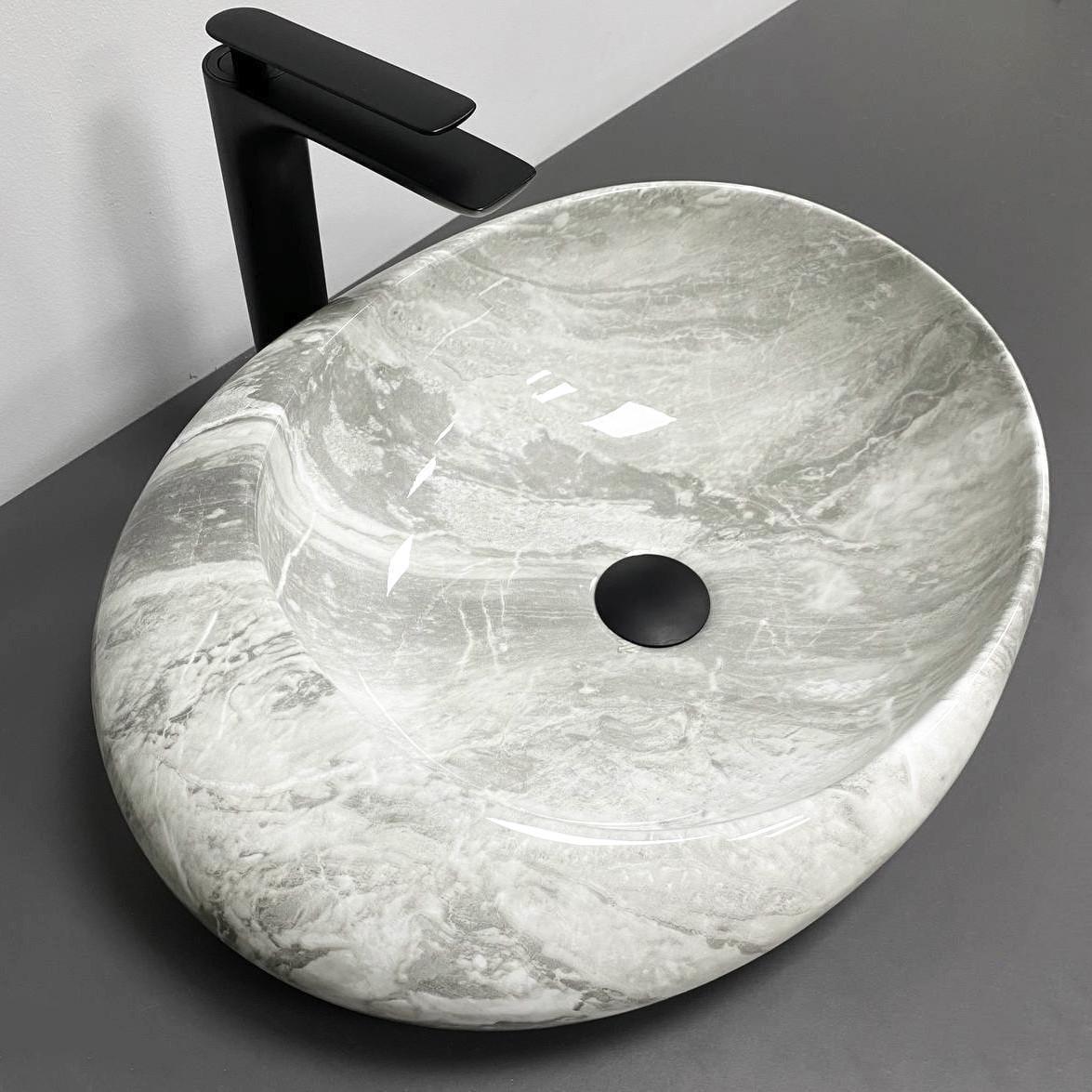 Умывальник накладной VBI RICCIA Light Stone Glossy (2808389328) Умывальник накладной VBI RICCIA Light Stone Glossy (2808389328)