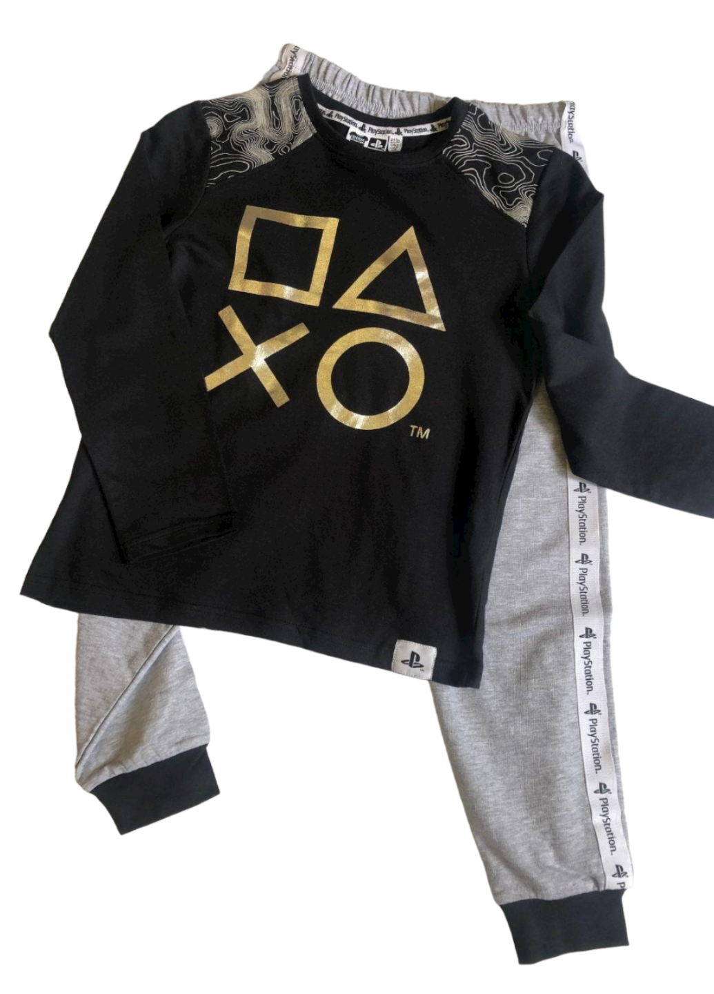 Піжама для хлопчика PRIMARK бавовна 134 см Сірий/Чорний