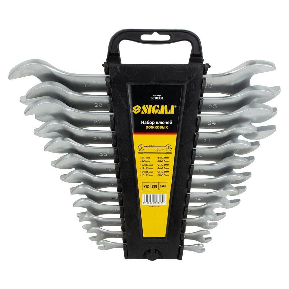 Ключи рожковые Sigma CrV satine 12 шт. 6-32 мм (6010331)
