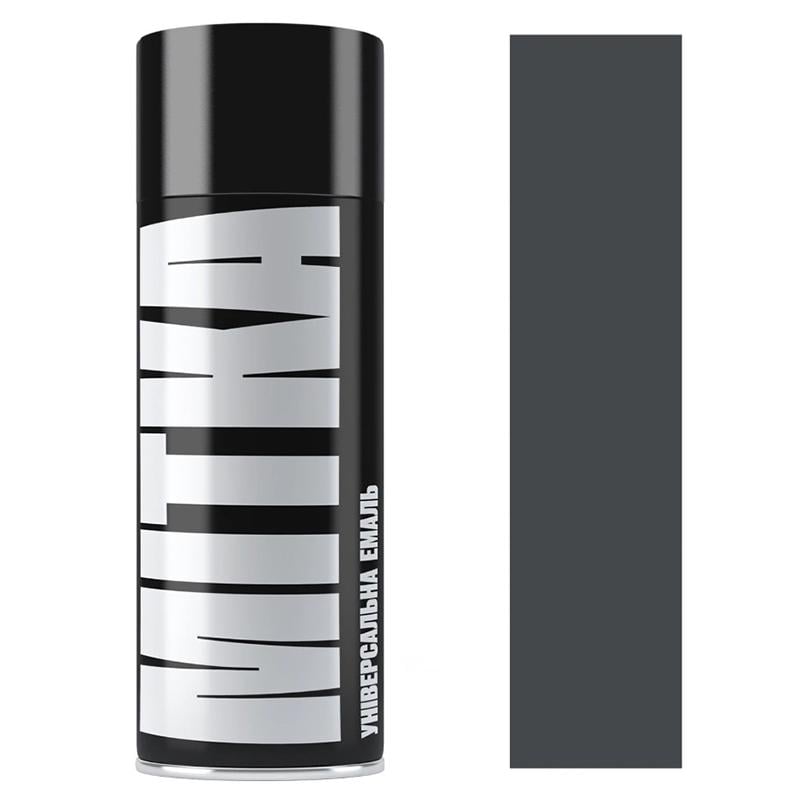 Эмаль универсальная MITKA 7024 Темно-серая глянцевая аэрозоль, 400мл Эмаль универсальная MITKA 7024 Темно-серая глянцевая аэрозоль, 400мл