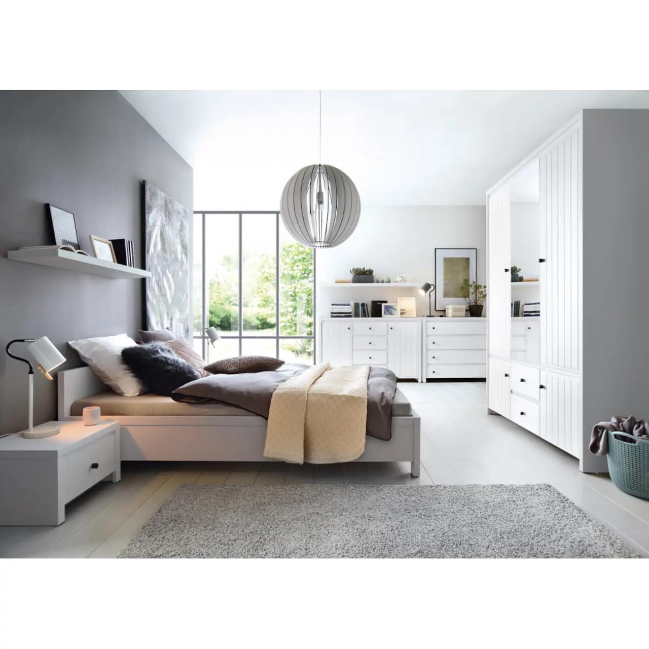 Шафа з дзеркалом ВМК Крістіна SZF5D2S Білий/Білий глянець (GRB-1797) - фото 5