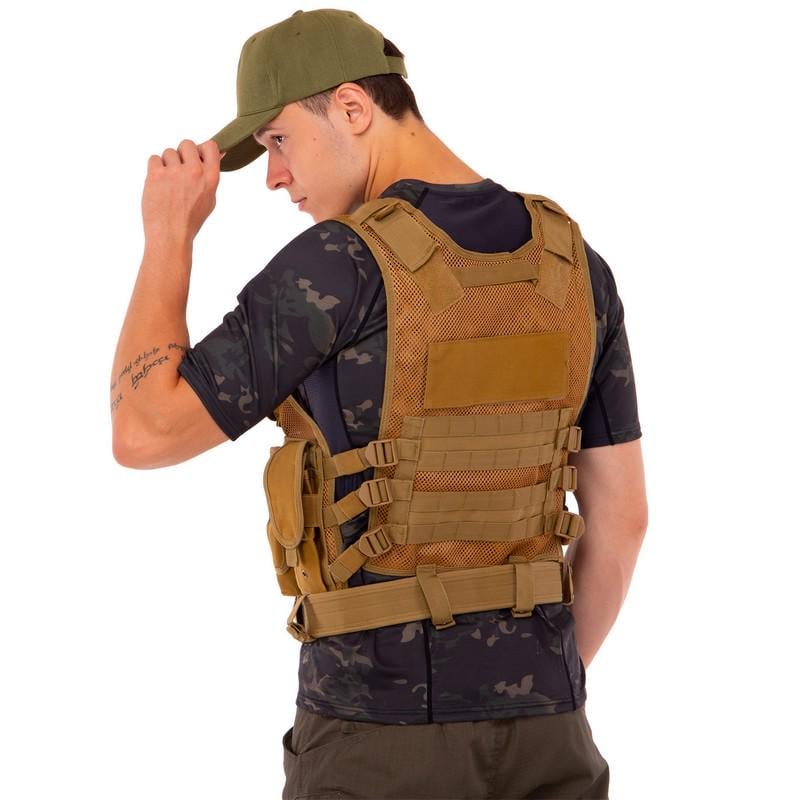 Розвантажувальний жилет універсальний на 8 кишень SP-Sport Хакі (ZK-27) - фото 3