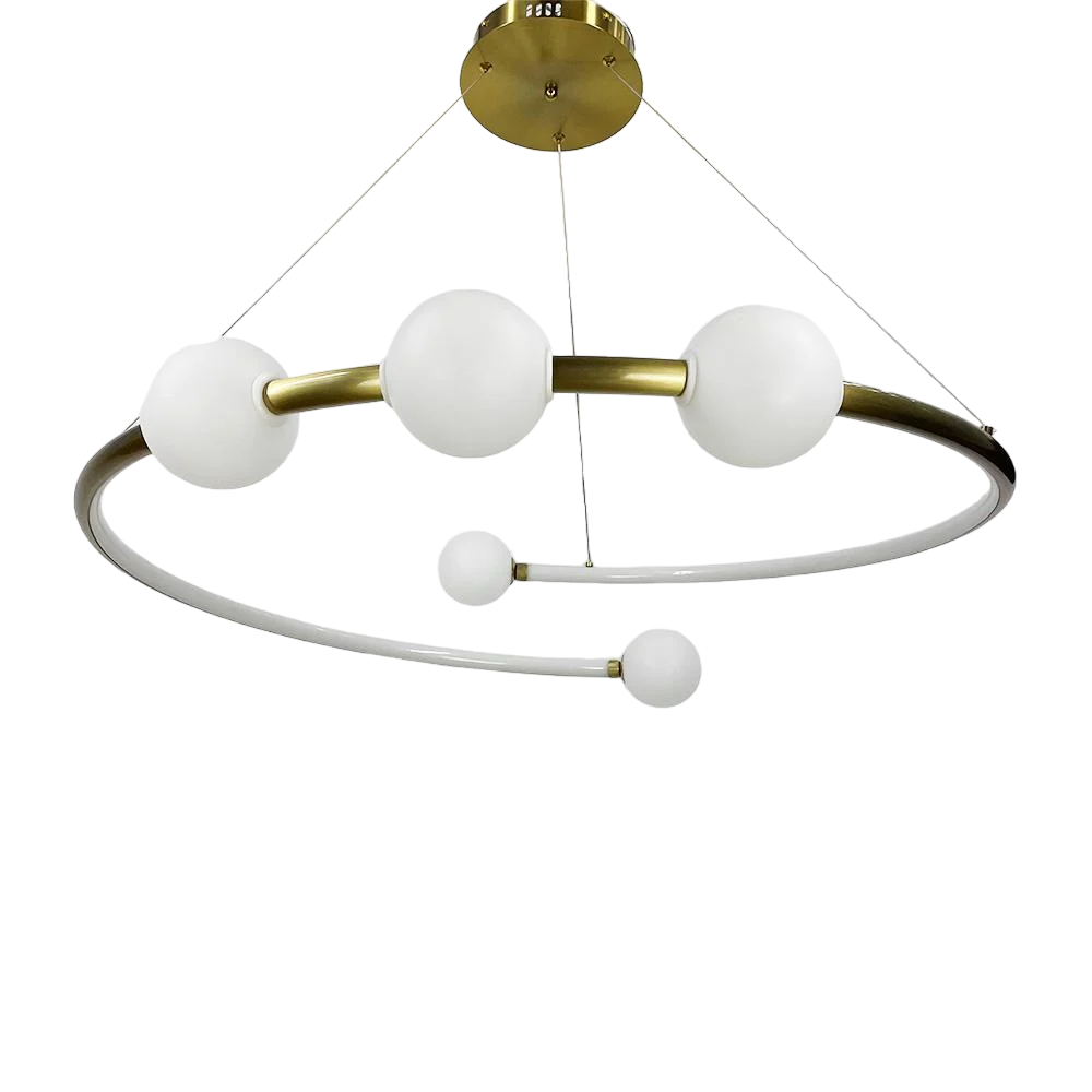 Люстра подвесная Lighthouse LNF-17451 55W LED d 80 см Латунь (88232)