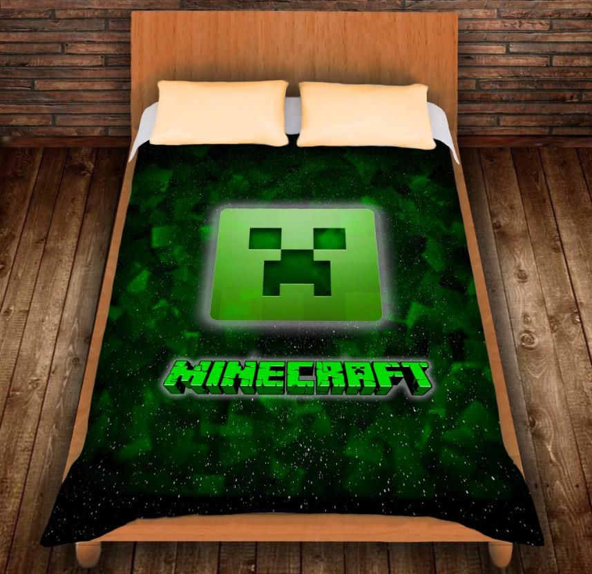 Плед с 3D принтом Майнкрафт Лого Космос 150x200 см (epi_0070) Плед с 3D принтом Майнкрафт Лого Космос 150x200 см (epi_0070)