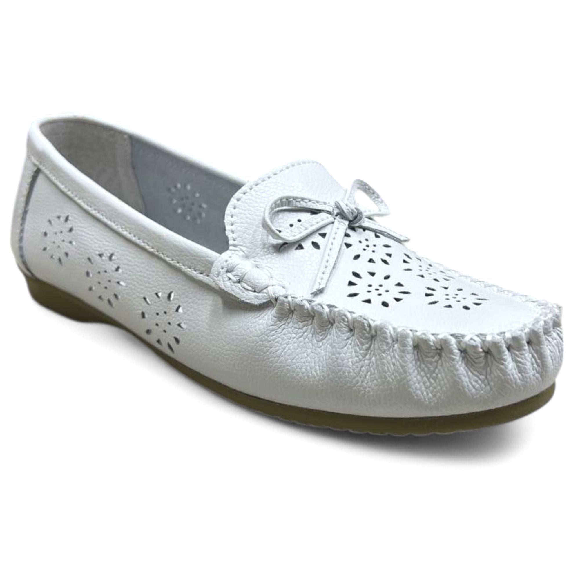 Мокасины женские весенние Wollen р. 37 Белый (089409-37)