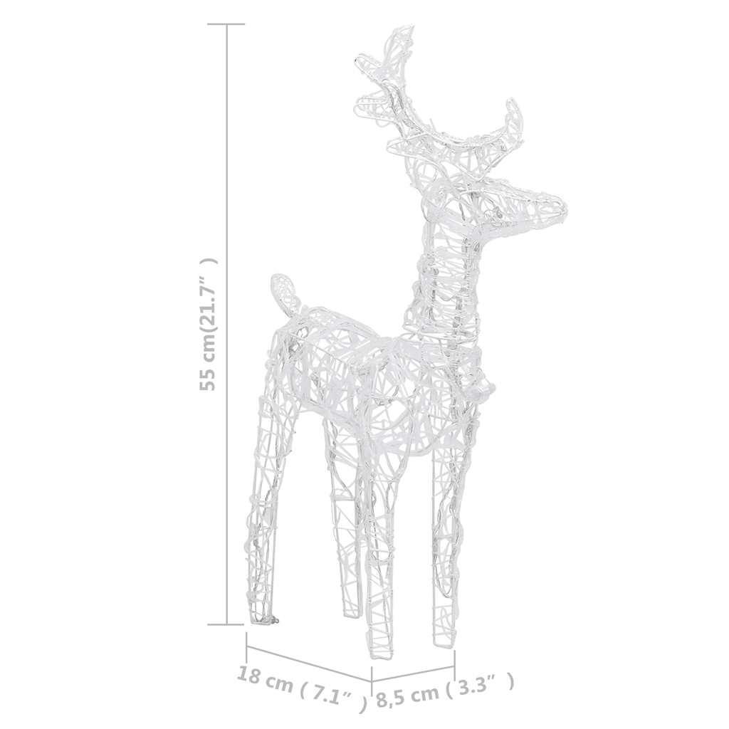 Украшение светящееся рождественское Videx 4 оленя и сани 240 LED холодный свет акрил для улицы и дома 5 м - фото 7
