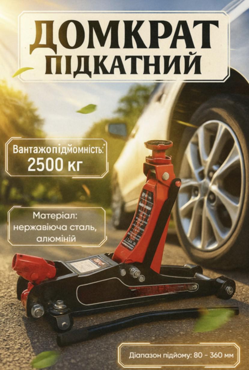 Домкрат підкатний гідравлічний Hitman Polska HM-25 2,5 т висота підйому 80-360 мм Red - фото 7 Домкрат підкатний гідравлічний Hitman Polska HM-25 2,5 т висота підйому 80-360 мм Red - фото 7
