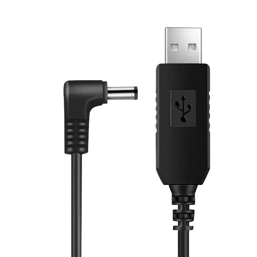 Кабель живлення для роутера/модема SUNROZ від Powerbank що підвищує на 12V 1 м штекер 90° (A48735)