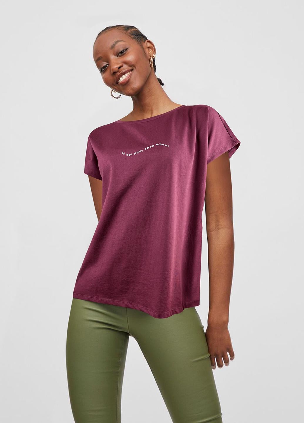Футболка Vero Moda M Бордовый (10241186b52)