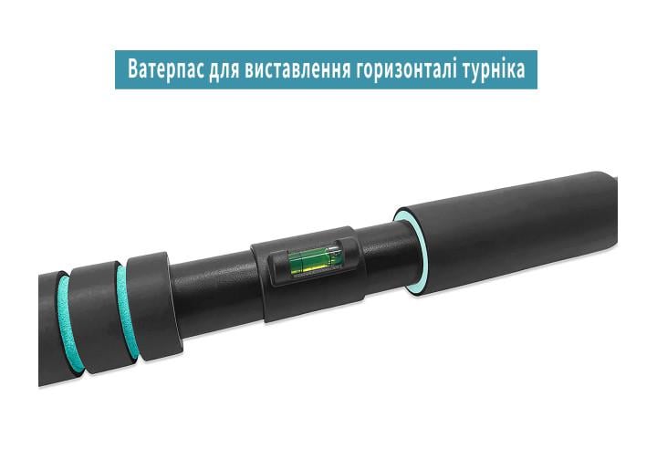 Розсувний розпірний турнік EasyFit BlueGymBar 95-120 см (EF-1634-2) - фото 6