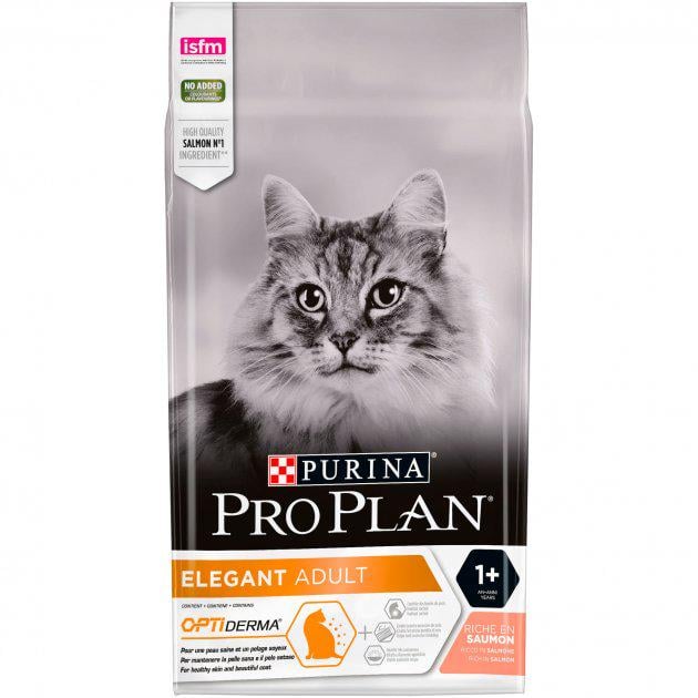 Корм сухий для котів Purina Pro Plan Elegant 1+ з лососем 1,5 кг (7613036529150)