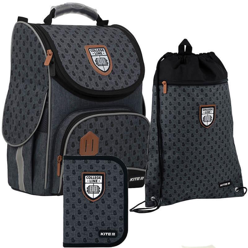 Рюкзак школьный с пеналом и сумкой для обуви Kite 501S College Line Boy (SET_K22-501S-5)